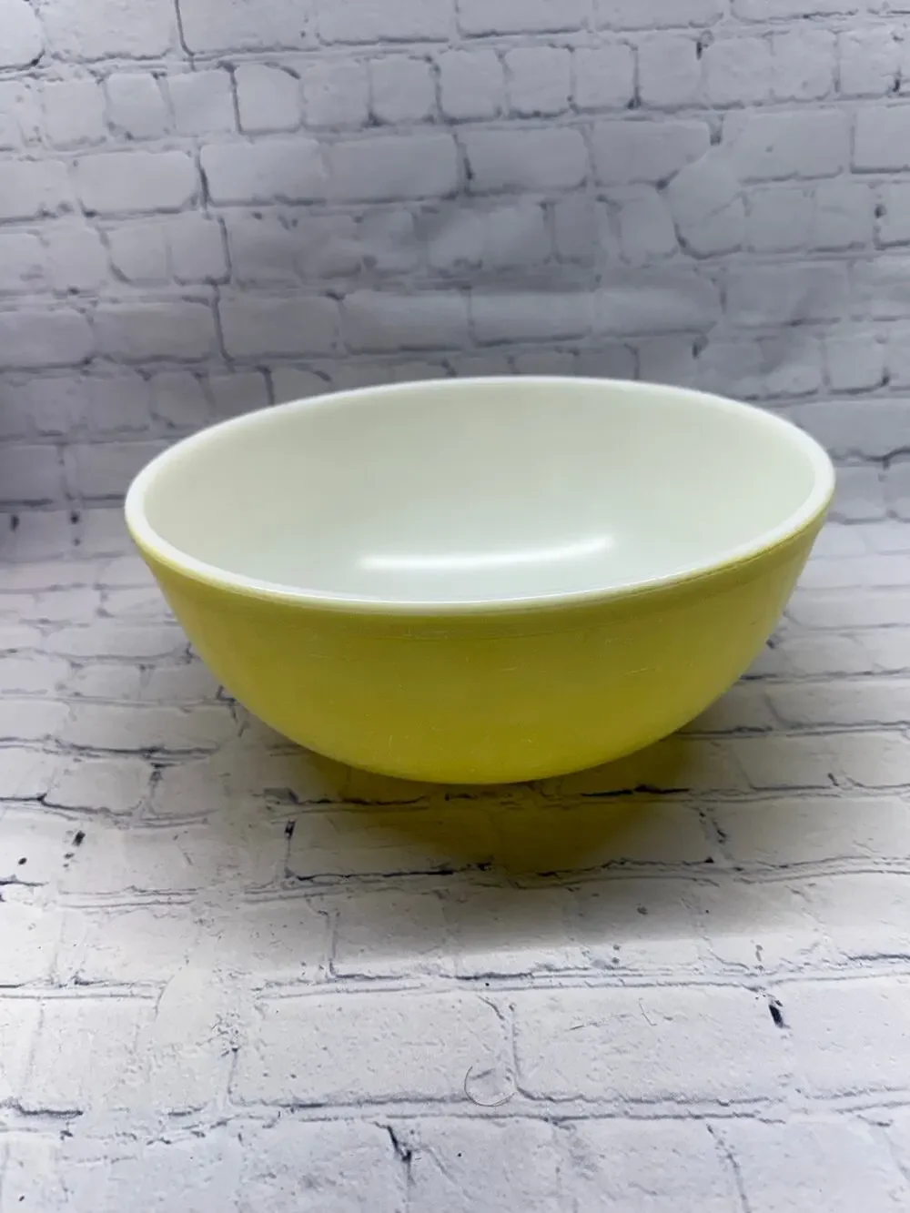Large Vintage Pyrex Primary Color Yellow Nesting Mixing Bowl 10